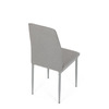 DCL-379 LAN2 - Stolička jedálenská, hľuzovková látka, šedé kovové nohy