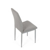 DCL-379 LAN2 - Stolička jedálenská, hľuzovková látka, šedé kovové nohy