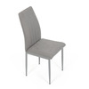 DCL-379 LAN2 - Stolička jedálenská, hľuzovková látka, šedé kovové nohy