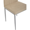 DCL-379 BG2 - Stolička jedálenská, béžová látka, šedé kovové nohy