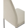 DCL-379 CRM2 - Stolička jedálenská, krémová látka, šedé kovové nohy