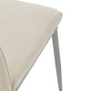 DCL-379 CRM2 - Stolička jedálenská, krémová látka, šedé kovové nohy