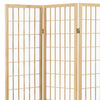 EF-E803 NAT - Paraván drevený 3 dielny, masív smrek, biela netkaná textília, prírodný odtieň