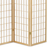 EF-E803 NAT - Paraván drevený 3 dielny, masív smrek, biela netkaná textília, prírodný odtieň