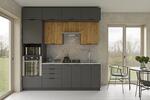 Kuchynská linka 240 DENNY grafit/dub craft