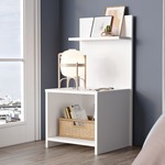 Otvorený nočný stolík, biely