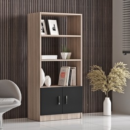 VARNUM office knižnica, dub / čierna