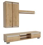 Obývacia stena OHIO dub kraft zlatý/biela