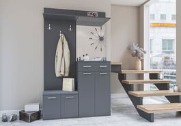 ARMADI II predsieňová stena grafit sivý