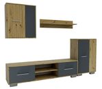 Obývacia stena ZETA dub artisan/grafit sivý