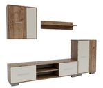 Obývacia stena ZETA dub kraft tabaco/satin