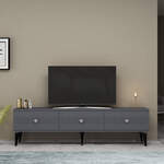 ANGON TV stolík na nožičkách, antracit / strieborná