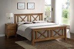 Posteľ + 2ks nočný stolík TEXAS II 180x200 cm farba teak