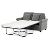 ASB-4170 GREY2 - Rozkladacia pohovka s matracom, 2-miestna, poťah menčestrová šedá látka