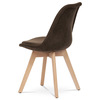 CT-751 BR2 - Stolička jedálenská, hnedá látka, nohy bukové drevo