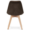 CT-751 BR2 - Stolička jedálenská, hnedá látka, nohy bukové drevo