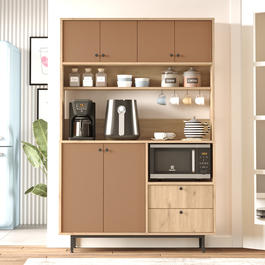 ZAVALETA policová skriňa na mikrovlnku, sepet/tehlová