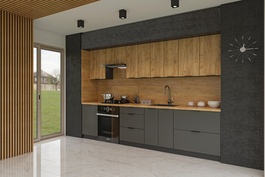 Kuchynská linka 300 GARF 1 zlatý craft/grafit