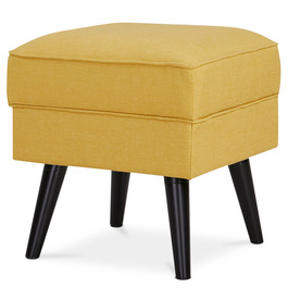 AK-A1316 YEL2 - Taburet, žltá látka, nohy buk