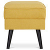 AK-A1316 YEL2 - Taburet, žltá látka, nohy buk