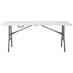 AZ-K1002 WT - Stôl campingový biely 180x70, skladací, s madlom pre ľahké prenášanie