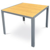 AZT-S1209 OAK - Stôl záhradný 90x90x73, doska polywood v dekore duba, šedá kovová konštrukcia