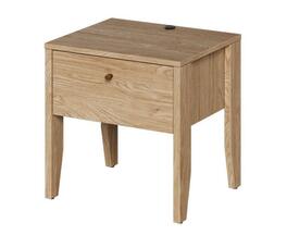 Nočný stolík so zásuvkou a USB vstupom SOLIERA dub olejovaný