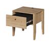 Nočný stolík so zásuvkou a USB vstupom SOLIERA dub olejovaný