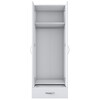 DESANA vysoká šatníková skriňa, biela