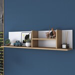 BENEVENTO nástenná polica, biela/orech