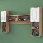 BORGO závesná skrinka, orech/biela