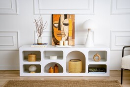 GAMBOLO policová knižnica, biela