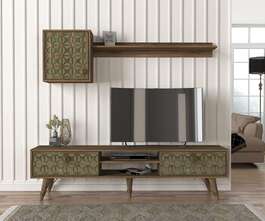 DUNKIRK orientálna obývacia stena, orech/sardunia