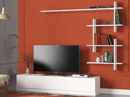 AGANO škandinávska obývacia stena, biela