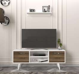 PASOS obývacia stena, biela/orech