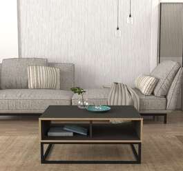 BONITO industriálny konferenčný stolík, antracit/sapphire