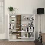 FATIMA policový regál, biela/orech