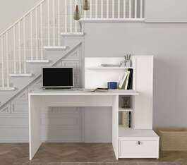 ARDMORE písací stôl, biela