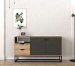 BONITO dvojdverová komoda, antracit/sapphire