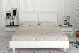 CAMUS manželská posteľ, biela