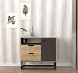 BONITO malá komoda, antracit/sapphire