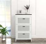 BROTAS vysoká komoda, bílá/rehab