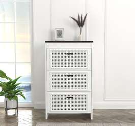 BROTAS vysoká komoda, bílá/rehab