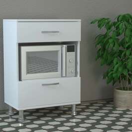 POTENGI skrinka na mikrovlnku, biela