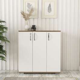 APPIN skrinka na topánky, biela/orech