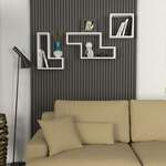 BRANTFORD 3 závesné police, biela