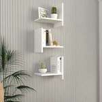 AMPARO 3 závesné police, biela