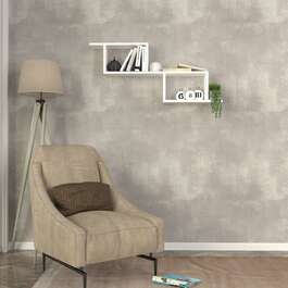 ALBURY nástenná polica, biela