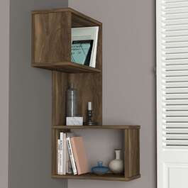 EMBU rovová nástenná polica, orech