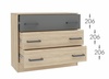 Spálňová zostava BOXBY, farba biela mat/dub coastland satin